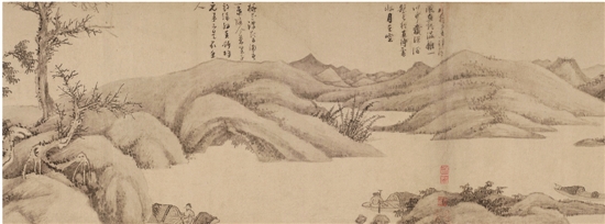 元 吴镇 渔父图卷(局部)